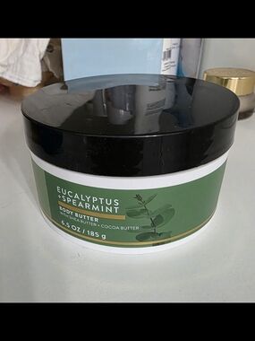 Bath & Body Works Eucalyptus + Spearmint Body Butter - Green and Black